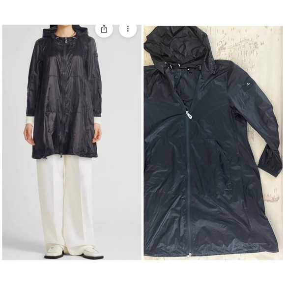 Peuterey Jackets & Blazers - Peuterey Full Length Windbreaker Jacket Hooded Size 40 Black